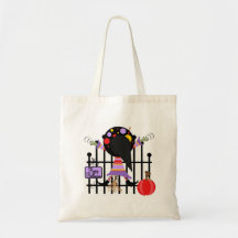 Halloween häxa tote bags