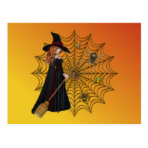 Halloween häxaonsdag vykort