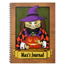 Halloween katt spiral anteckningsböcker