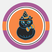 Halloween kattklistermärkear