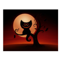 Halloween kattunge vykort
