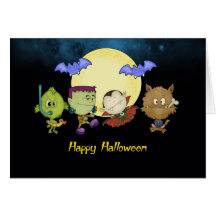 halloween kort med frankie och vänner - vampyr,