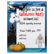 Halloween partyreklamblad