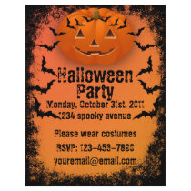 Halloween partyreklamblad