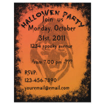 Halloween partyreklamblad