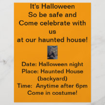 Halloween plats custom flyer