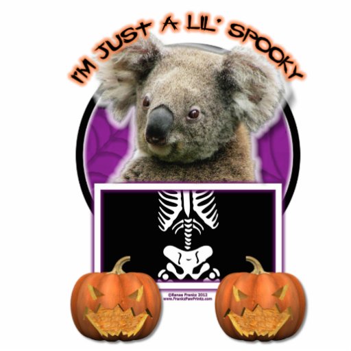 Halloween - precis en spöklika Lil - Koala Acrylic Cut Out
