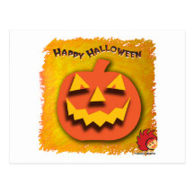 Halloween pumpa vykort