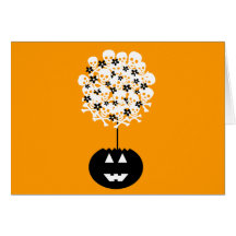 Halloween skalleTopiary Kort