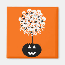 Halloween skalleTopiary Kylskåps Magneter