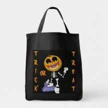 Halloween skelett- Jackolantern trick eller behand Kasse
