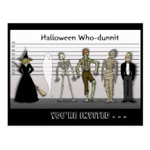 Halloween Som-Dunnit inviterar Vykort