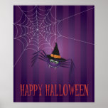 Halloween spindel med webbenaffischen