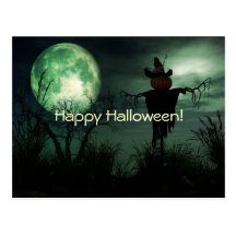 Halloween spöklik platsvykort