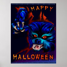 Halloween Werewolftryck Posters