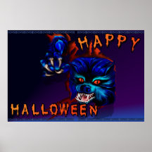 Halloween Werewolftryck Posters