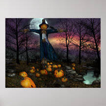 Halloweens skörd - Scarecrowaffisch