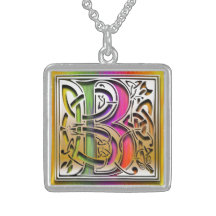 Halsband "för Celtic regnbåge" för Monogram för B 