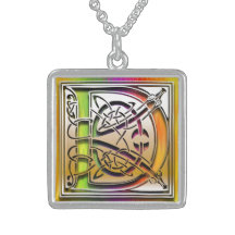 Halsband "för Celtic regnbåge" för Monogram för D 