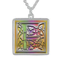Halsband "för Celtic regnbåge" för Monogram för F 