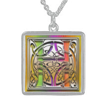 Halsband "för Celtic regnbåge" för Monogram för H 