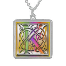 Halsband "för Celtic regnbåge" för Monogram för K 