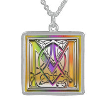 Halsband "för Celtic regnbåge" för Monogram för M 