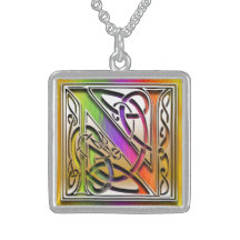 Halsband "för Celtic regnbåge" för Monogram för N 