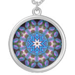 Halsband för foto för Pinky Fractal för blått geom