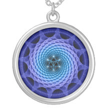 Halsband för Fractal för Merkaba spiralt Mandalabl
