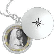Halsband för Lockets för brudtärnagåvasterling sil