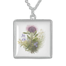 Halsband för vintagevildblommaThistle