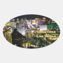 Hälsningar från Las Vegas Nevada Ovala Klistermärken