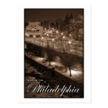 Hälsningar från Philadelphia brons Vykort