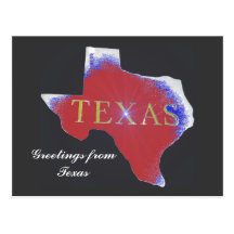 hälsningar från texas påstår vykortet