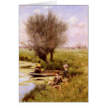Hälsningkort med Emile Claus målning