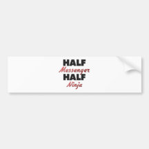 Halv budbärare halva Ninja Bildekaler