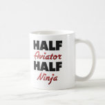 Halv flygare halva Ninja Kaffe Mugg