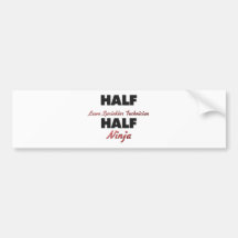 Halv gräsmattaSprinklertekniker halva Ninja Bildekal