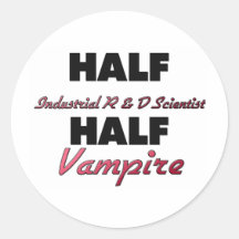 Halv industriell halv vampyr för r- & D-forskare Rund Klistermärke