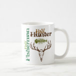 Halv jägare. Halv Fisherman. Kaffe Mugg