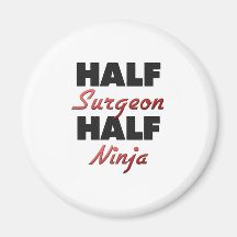Halv kirurg halva Ninja Kylskåps Magneter