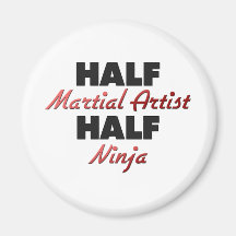 Halv krigs- konstnär halva Ninja Magnet För Kylskåp