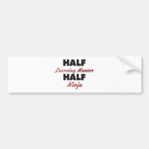 Halv lärande mentor halva Ninja Bildekaler