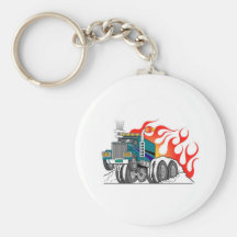 Halv-Lastbil hot rod Nyckelringar