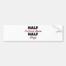 Halv pediatrisk sjuksköterska halva Ninja Bildekal