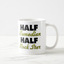 Halv rockstjärna för halv komiker kaffe kopp