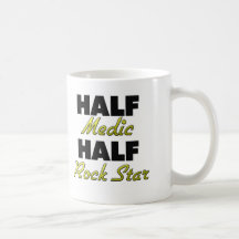 Halv rockstjärna för halv läkare kaffe muggar