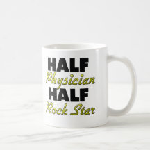 Halv rockstjärna för halv läkare mugg