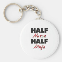 Halv sjuksköterska halva Ninja Nyckel Ring